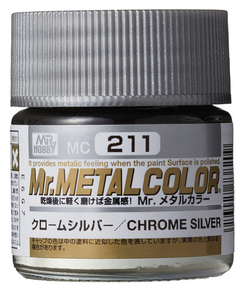 Mr Hobby - Gunze MC-211 Mr. Metal Colors (10 ml) Chrome Silver