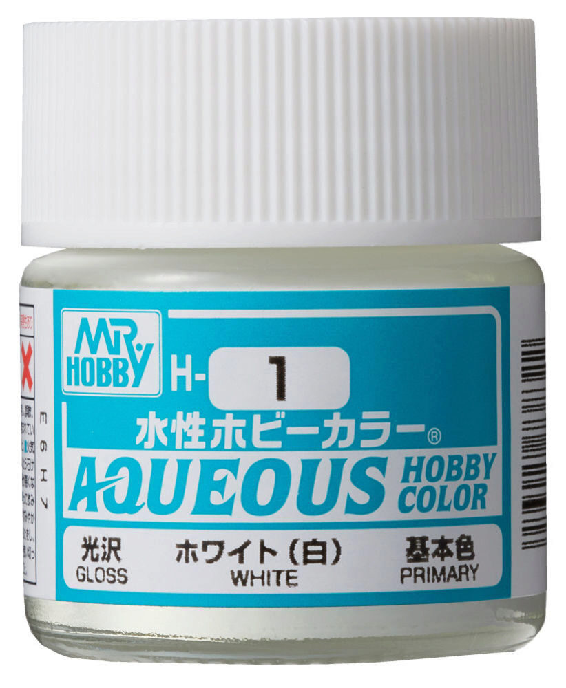 Mr Hobby - Gunze H-001 Aqueous Hobby Colors (10 ml) White glänzend