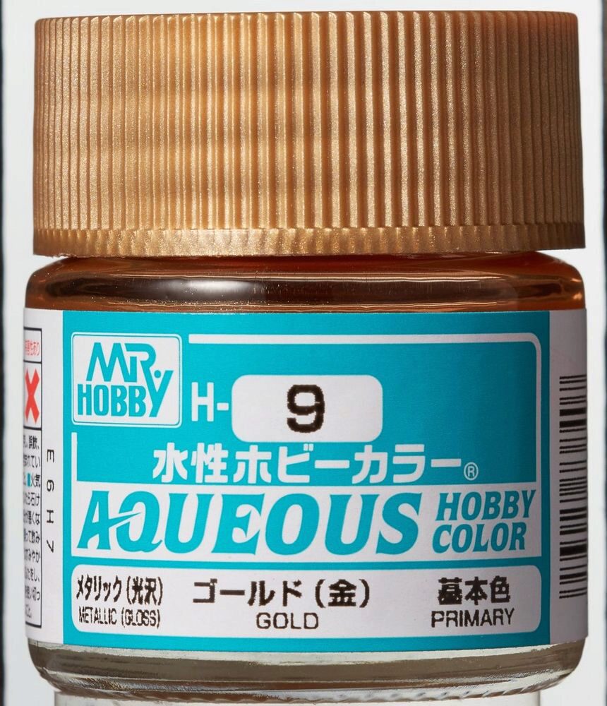 Mr Hobby - Gunze H-009 Aqueous Hobby Colors (10 ml) Gold  metallic