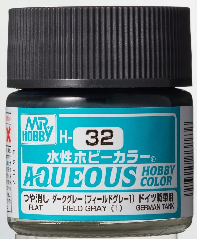 Mr Hobby - Gunze H-032 Aqueous Hobby Colors (10 ml) Field Gray (1) glänzend