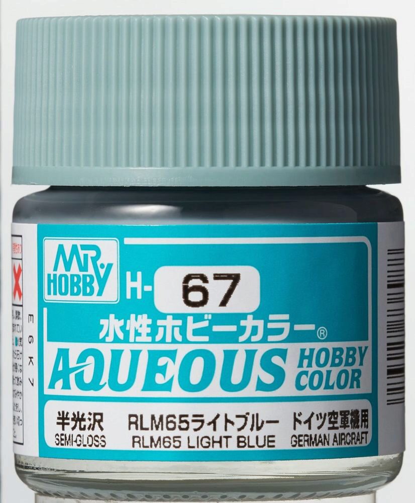 Mr Hobby - Gunze H-067 Aqueous Hobby Colors (10 ml) RLM65 Light Blue seitenmatt