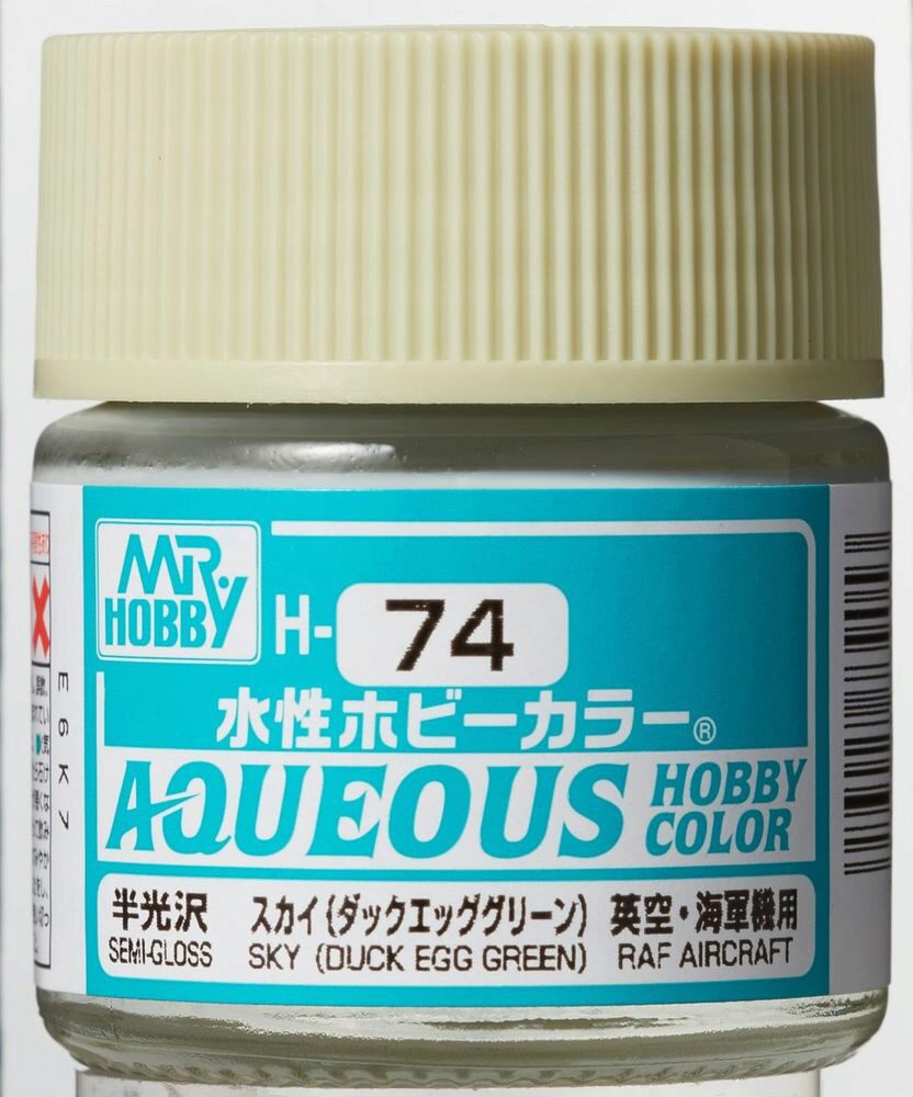 Mr Hobby - Gunze H-074 Aqueous Hobby Colors (10 ml) Sky (Duck Egg Green) seitenmatt