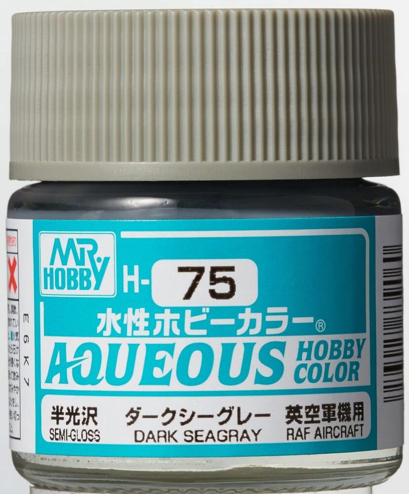 Mr Hobby - Gunze H-075 Aqueous Hobby Colors (10 ml) Dark Seagray seitenmatt