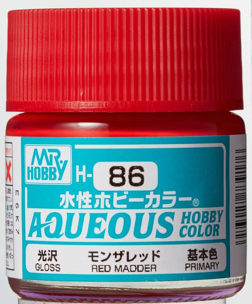 Mr Hobby - Gunze H-086 Aqueous Hobby Colors (10 ml) Red Madder glänzend