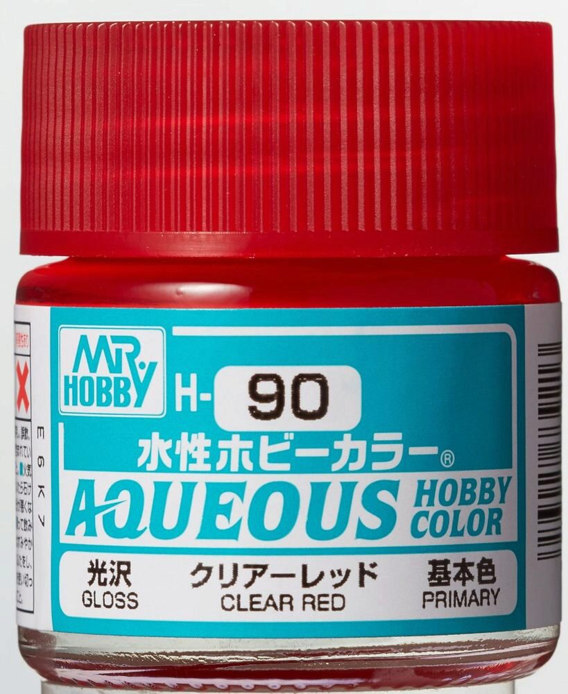 Mr Hobby - Gunze H-090 Aqueous Hobby Colors (10 ml) Clear Red glänzend
