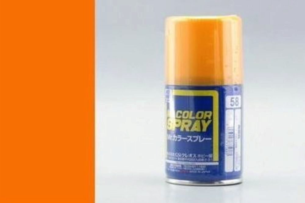 Mr Hobby - Gunze S-058 Mr. Color Spray (100 ml) Orange Yellow seidenmatt