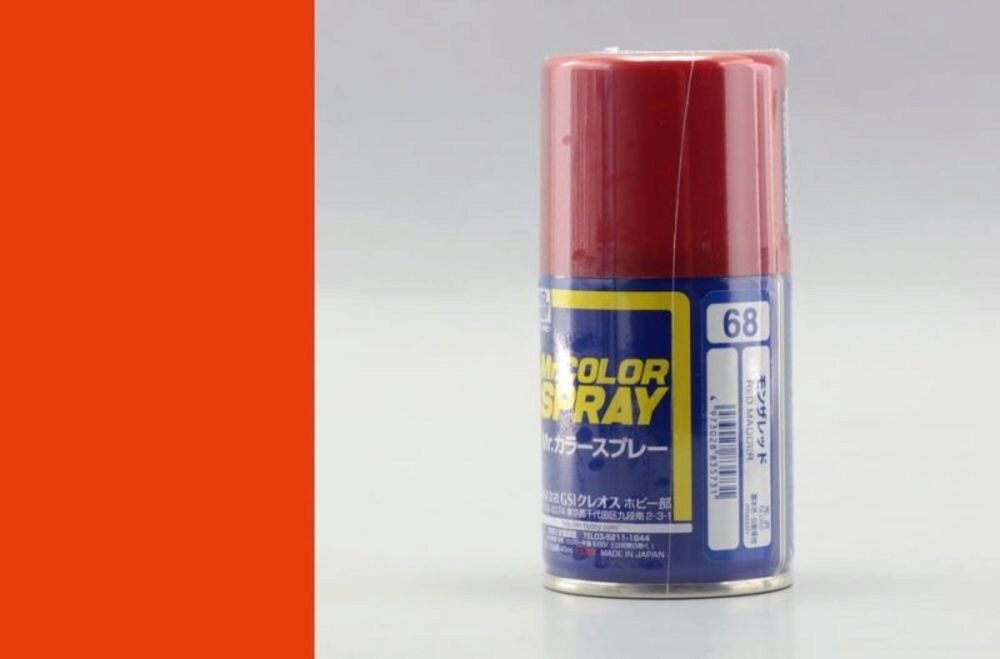 Mr Hobby - Gunze S-068 Mr. Color Spray (100 ml) Madder Red glänzend
