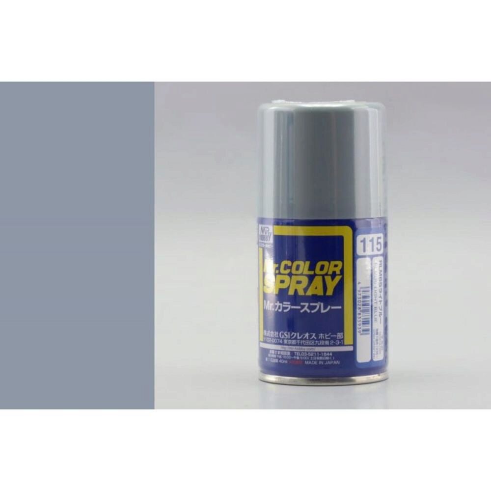 Mr Hobby - Gunze S-115 Mr. Color Spray (100 ml) RLM65 Light Blue seidenmatt