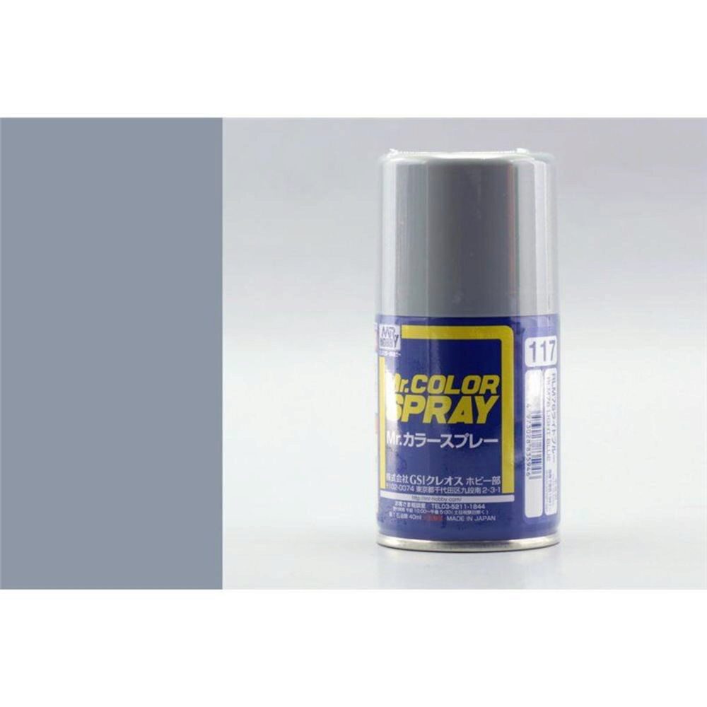 Mr Hobby - Gunze S-117 Mr. Color Spray (100 ml) RLM76 Light Blue seidenmatt