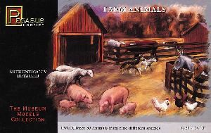 Pegasus 957006 1/48 Amerikanische Geschichte:30 verschiedene Farm-Tiere