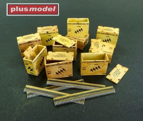 Plus model AL3003 US ammunition boxes with belts of charges 82. Division All American - Panzerdivision L