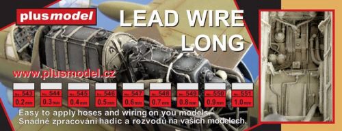 Plus model 543 Lead wire 0,2 mm, long 240 mm