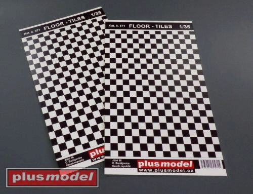 Plus model 571 Floor tiles black and white