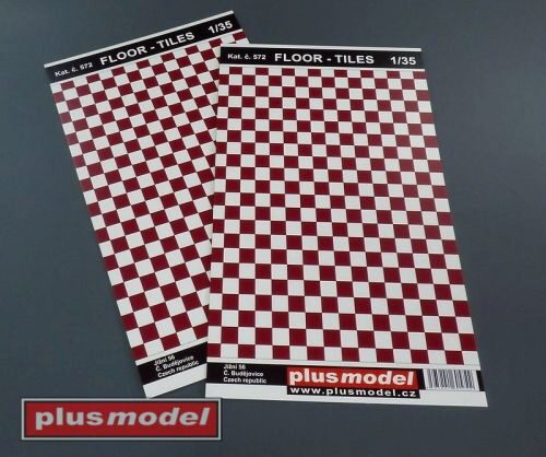Plus model 572 Floor tiles red and white