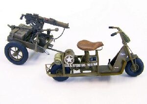 Plus model 439 U.S. airborne scooter with machine gun