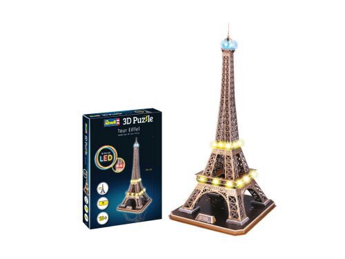 Revell 00150 3D-Puzzle Eiffelturm Multicolor LED