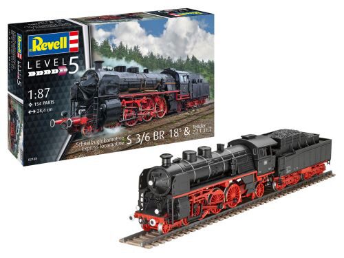Revell 02168 Express locomotive  S3/6 BR18(5) with Tender 2‘2’T