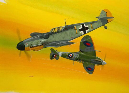 Revell 03710 Combat Set Bf109G-10 & Spitfire Mk.V