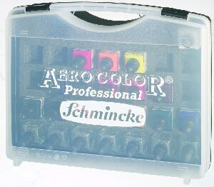 Schmincke 81124097 AERO COLOR® Malkästen Kunststoff-Koffer 16 x 28 ml + 7 Leerflaschen
