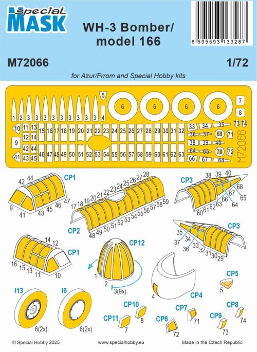 Special Hobby 100-M72066 WH-3 Bomber / model 166 MASK