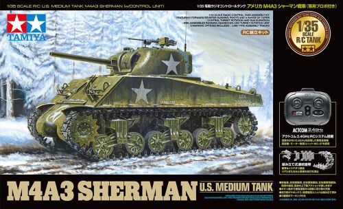 Tamiya 48217 R/C US M4A3 Sherman (w/Control Unit)