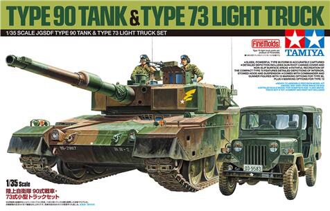 Tamiya 25186 JGSDF Type 90 & Type 73 Light Truck Set