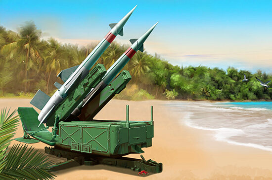 Trumpeter 02353 Soviet 5P71 Launcher with 5V27 Missile Pechora (SA-3B Goa) Rounds Loaded