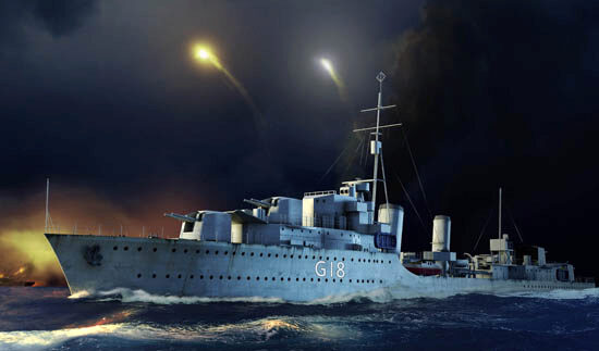 Trumpeter 05332 1/350 HMS Zulu, 1941