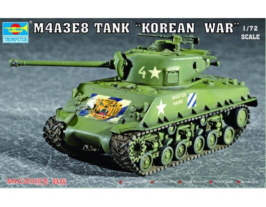 Trumpeter 07229 M4A3E8 Tank (T80 Track)