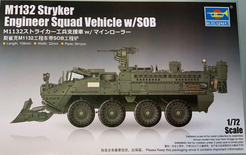 Trumpeter 07456 M1132 Stryker Engineer Squad Vehicle w/SOB