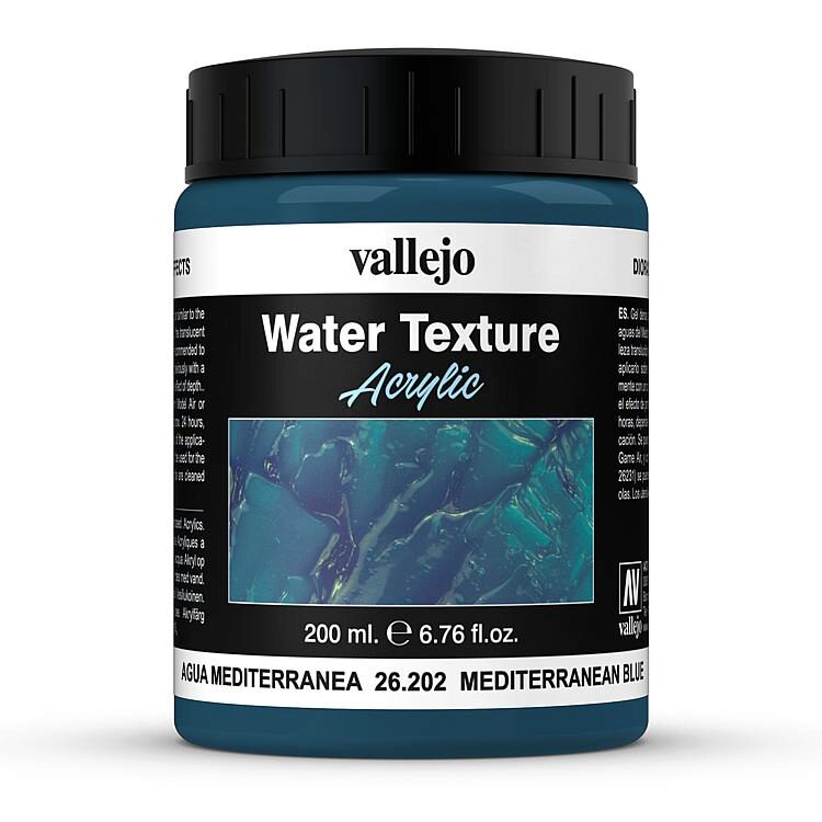 Vallejo 26202 Mediterranes Wasser, 200 ml