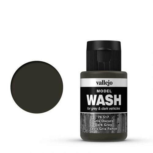 Vallejo 76517 Wash-Color, Dunkelgrau, 35 ml