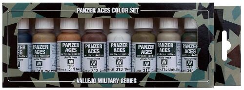 Vallejo 70123 Farb-Set, Set 2 - Panzer - Holz, Leder u. Matrizen, 8x 17 ml