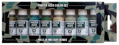 Vallejo 70126 Farb-Set, Set 3 - Panzer - Uniformen I, 8 x 17 ml