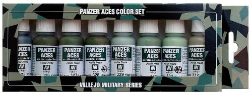 Vallejo 70127 Farb-Set, Set 4 - Panzer - Uniformen II, 8 x 17 ml