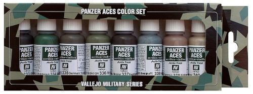 Vallejo 70128 Farb-Set, Set 5  - Panzer - Uniformen III, 8 x 17 ml