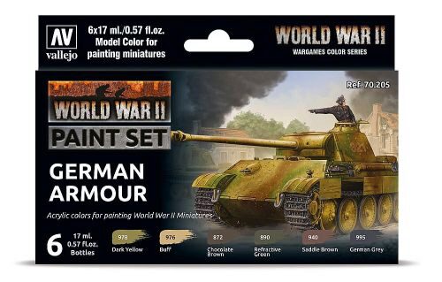 Vallejo 70205 Farb-Set, Deutsche Panzerung, WWII
