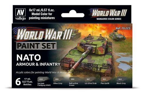 Vallejo 70223 Farb-Set, NATO Panzerung & Infanterie, WWIII