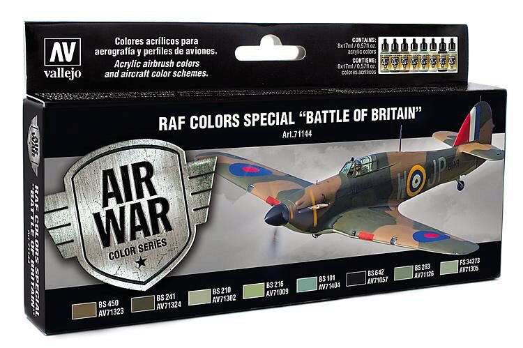 Vallejo 71144 Farb-Set RAF Luftschlacht um England, 8 x 17 ml
