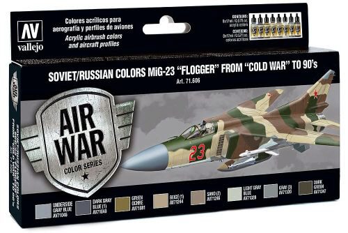 Vallejo 71606 Farb-Set, MiG-23 Flogger, 8 x 17 ml