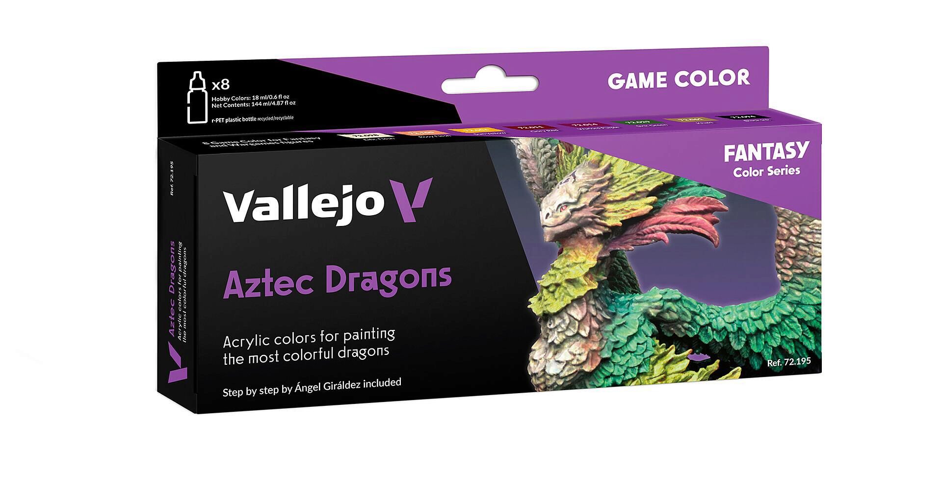 Vallejo 72195 Farb-Set Aztec Dragon, 8x18 ml