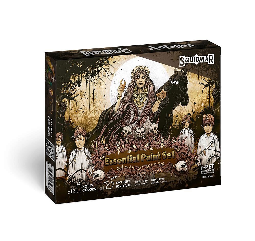 Vallejo 72201 Farb-Set Essential, 12 x 18 m