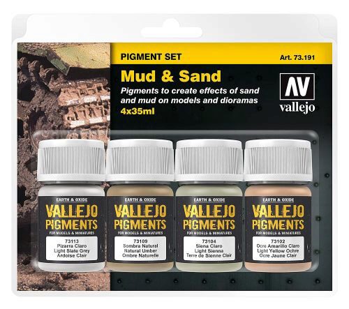 Vallejo 73191 Pigment-Set Schlamm und Sand
