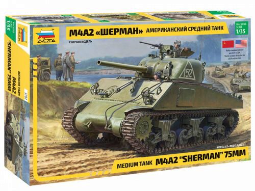 ZVEZDA 3702 Medium Tank M4A2 "Sherman" 75mm