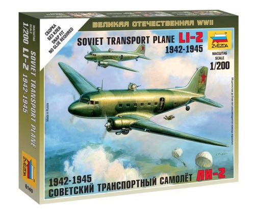 ZVEZDA 6140 1/200 Soviet Transport Plane LI-2 1942-1945