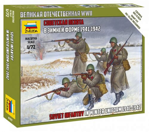 ZVEZDA 6197 Soviet Infantry in Winter Uniform 1941-1942