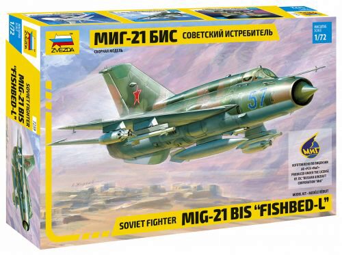 ZVEZDA 7259 Soviet Fighter MIG-21 Bis "Fishbed-L"