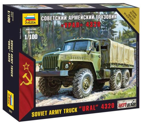ZVEZDA 7417 1/100 Soviet Army Truck "Ural" 4320