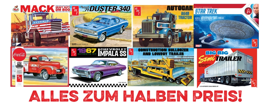 AMT Bausätze mind. 1/2 Preis!