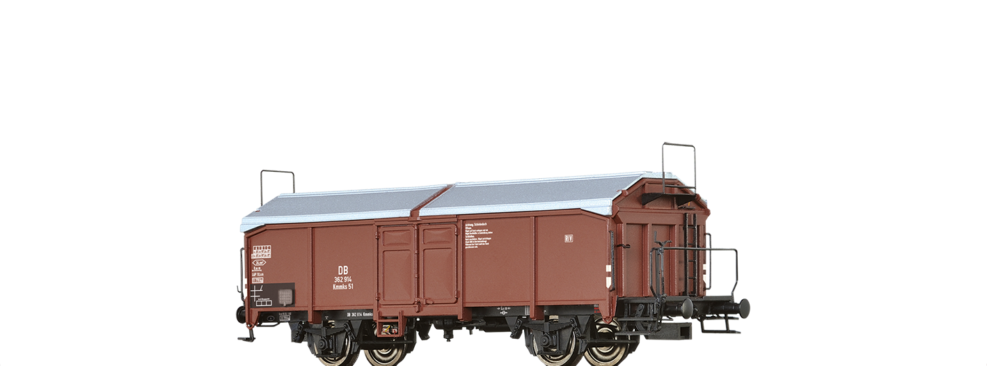 Brawa 48634 H0 Güterwagen Kmmks 51 DB, III